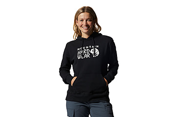 Image of Mountain Hardwear Logo Pullover Hoody - Womens, Black, Small, 2016791010-Black-S