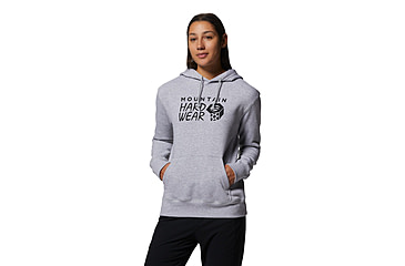 Image of Mountain Hardwear Logo Pullover Hoody - Womens, Hardwear Grey H, Medium, 2016791057-HM