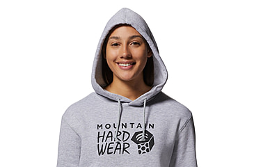 Image of Mountain Hardwear Logo Pullover Hoody - Womens, Hardwear Grey H, Medium, 2016791057-HM