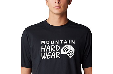 Image of Mountain Hardwear Logo Short Sleeve Shirt - Mens, Black, XXL, 190423059812