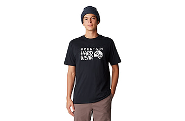 Image of Mountain Hardwear Logo Short Sleeve Shirt - Mens, Black, XXL, 190423059812