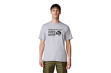 Image of Mountain Hardwear Logo Short Sleeve Shirt - Mens, Hardwear Grey Heather, XS, 190423059867