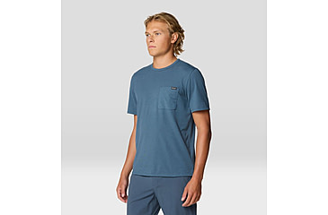 Image of Mountain Hardwear Low Exposure Short Sleeve Shirt - Mens, Moon Blue, XLxL, 190423014194