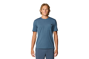 Image of Mountain Hardwear Low Exposure Short Sleeve Shirt - Mens, Moon Blue, XLxL, 190423014194