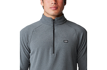 Image of Mountain Hardwear Microchill 1/4 Zip Pullover - Mens, 007, XL, 2104711-007-XL