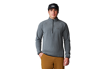 Image of Mountain Hardwear Microchill 1/4 Zip Pullover - Mens, 007, XL, 2104711-007-XL
