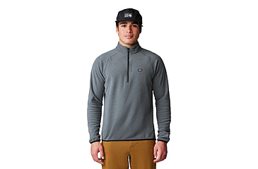 Image of Mountain Hardwear Microchill 1/4 Zip Pullover - Mens, 007, XL, 2104711-007-XL