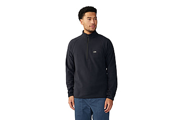 Image of Mountain Hardwear Microchill 1/4 Zip Pullover - Mens, 010, XL, 2104711-010-XL