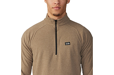 Image of Mountain Hardwear Microchill 1/4 Zip Pullover - Mens, Trail Dust Heather, Large, 2104711249-L