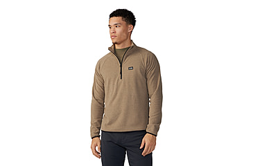 Image of Mountain Hardwear Microchill 1/4 Zip Pullover - Mens, Trail Dust Heather, Large, 2104711249-L