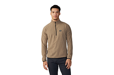 Image of Mountain Hardwear Microchill 1/4 Zip Pullover - Mens, Trail Dust Heather, Large, 2104711249-L