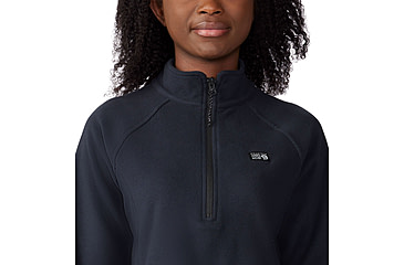 Image of Mountain Hardwear Microchill 1/4 Zip Pullover - Women's, Black, L, 2104891-010-L