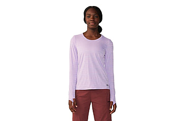 Image of Mountain Hardwear Mighty Stripe Long Sleeve Top - Womens, Wisteria, Large, 2027941567-L
