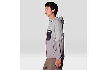 Image of Mountain Hardwear Wind Veil Hooded Jacket - Men's, Approaching Storm, Half Moon Grey, XXL, 2146681-038-XXL