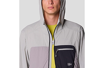 Image of Mountain Hardwear Wind Veil Hooded Jacket - Men's, Approaching Storm, Half Moon Grey, XXL, 2146681-038-XXL