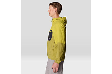 Image of Mountain Hardwear Wind Veil Hooded Jacket - Men's, Bright Fatigue, Lucky Chard, XXL, 2146681-331-XXL