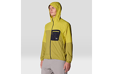 Image of Mountain Hardwear Wind Veil Hooded Jacket - Men's, Bright Fatigue, Lucky Chard, XXL, 2146681-331-XXL