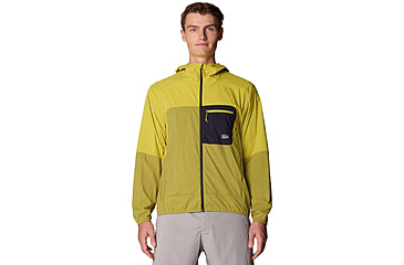 Image of Mountain Hardwear Wind Veil Hooded Jacket - Men's, Bright Fatigue, Lucky Chard, XXL, 2146681-331-XXL