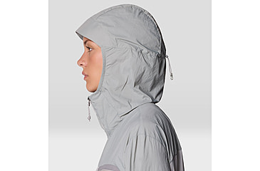 Image of Mountain Hardwear Wind Veil Hooded Jacket - Women's, Half Moon Grey, City Fog, Approaching St, L, 2146771-059-L