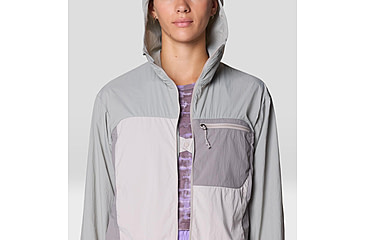 Image of Mountain Hardwear Wind Veil Hooded Jacket - Women's, Half Moon Grey, City Fog, Approaching St, L, 2146771-059-L