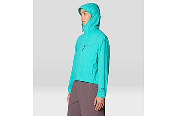 Image of Mountain Hardwear Wind Veil Hooded Jacket - Women's, Aqua Marina, M, 2146771-354-M