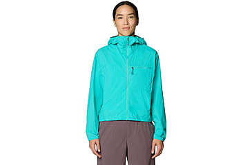Image of Mountain Hardwear Wind Veil Hooded Jacket - Women's, Aqua Marina, M, 2146771-354-M