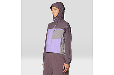 Image of Mountain Hardwear Wind Veil Hooded Jacket - Women's, Purple Sage, Harbor Violet, Approaching, S, 2146771-574-S