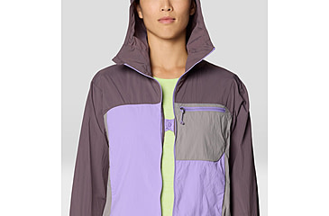 Image of Mountain Hardwear Wind Veil Hooded Jacket - Women's, Purple Sage, Harbor Violet, Approaching, S, 2146771-574-S