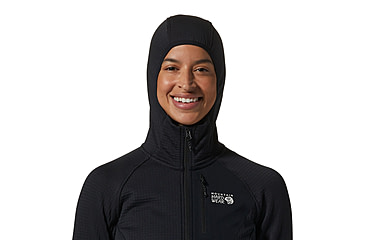 Image of Mountain Hardwear Polartec Power Grid Full Zip Hoody - Womens, 010, L, 2104821-010-L