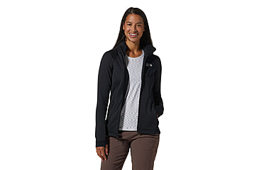 Image of Mountain Hardwear Polartec Power Grid Full Zip Hoody - Womens, 010, L, 2104821-010-L