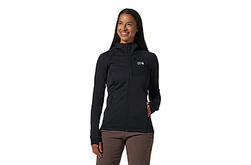 Image of Mountain Hardwear Polartec Power Grid Full Zip Hoody - Womens, 010, L, 2104821-010-L