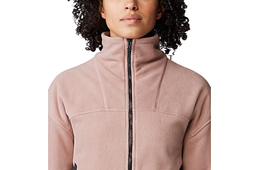 Image of Mountain Hardwear Powder Maven Fleece Full Zip Jacket - Womens, Smokey Quartz, Large, 2077661642-L