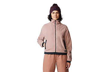 Image of Mountain Hardwear Powder Maven Fleece Full Zip Jacket - Womens, Smokey Quartz, Large, 2077661642-L