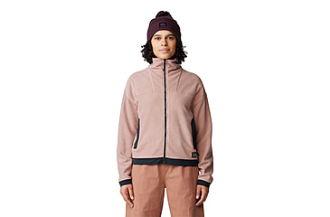 Image of Mountain Hardwear Powder Maven Fleece Full Zip Jacket - Womens, Smokey Quartz, Large, 2077661642-L