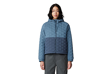 Image of Mountain Hardwear Stretchdown Light Full Zip Hoody - Womens, Asiatic Blue, Montauk Blue, Extra Large, 2077681444-XL