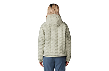 Image of Mountain Hardwear Stretchdown Light Full Zip Hoody - Womens, White Sage Vapors Print, Mantis Green, Extra Large, 2077681341-XL