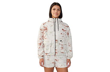 Image of Mountain Hardwear Stryder Full Zip Top - Womens, Dark Quartz Nebula Dye Print, Small, 2067721641-S