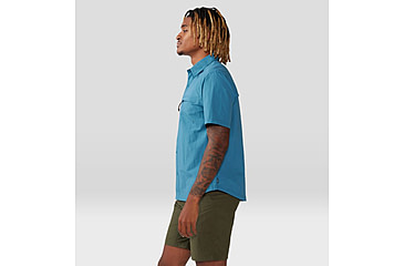 Image of Mountain Hardwear Stryder Short Sleeve Shirt - Mens, Caspian, Small, 2070501442-S