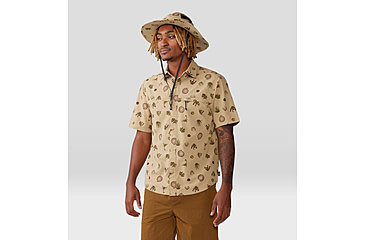 Image of Mountain Hardwear Stryder Short Sleeve Shirt - Mens, Moab Tan Scorpion Print, Extra Large, 2070501214-XL