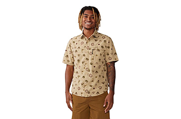 Image of Mountain Hardwear Stryder Short Sleeve Shirt - Mens, Moab Tan Scorpion Print, Extra Large, 2070501214-XL