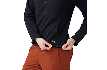 Image of Mountain Hardwear Summit Grid Half Zip Hoody - Women's, Black, S, 2105641-010-S