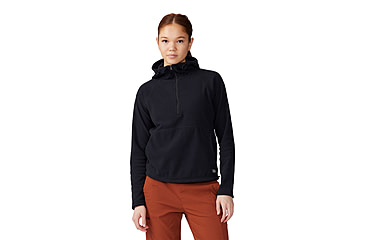 Image of Mountain Hardwear Summit Grid Half Zip Hoody - Women's, Black, S, 2105641-010-S