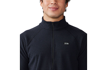 Image of Mountain Hardwear Summit Grid Half Zip Shirt - Mens, 010, M, 2105701-010-M