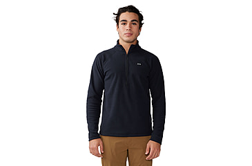Image of Mountain Hardwear Summit Grid Half Zip Shirt - Mens, 010, M, 2105701-010-M