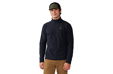 Image of Mountain Hardwear Summit Grid Half Zip Shirt - Mens, 010, M, 2105701-010-M