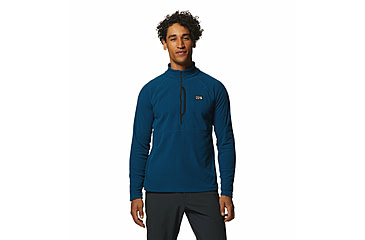 Image of Mountain Hardwear Summit Grid Half Zip Top - Mens, Dark Caspian, Large, 2002901418-Dark Caspian-L