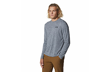 Image of Mountain Hardwear Sunblocker Long Sleeve Top - Mens, Foil Grey Heather, Small, 2027871056-F-S