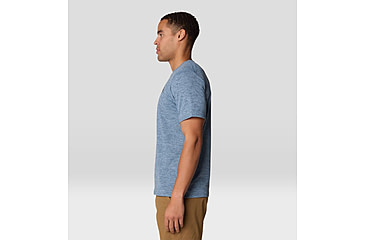 Image of Mountain Hardwear Sunblocker Short Sleeve Shirt - Mens, Adriatic Blue Heather, M/L, 190423018482