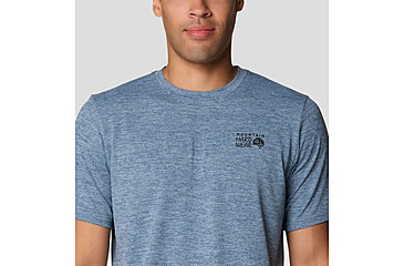 Image of Mountain Hardwear Sunblocker Short Sleeve Shirt - Mens, Adriatic Blue Heather, M/L, 190423018482