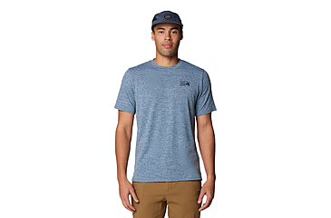 Image of Mountain Hardwear Sunblocker Short Sleeve Shirt - Mens, Adriatic Blue Heather, M/L, 190423018482
